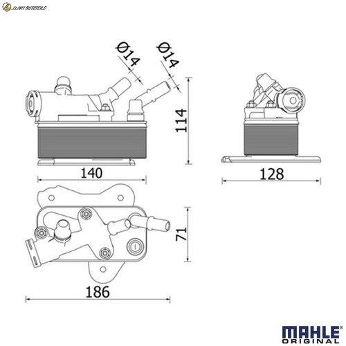 Oil cooler automatic - oil,